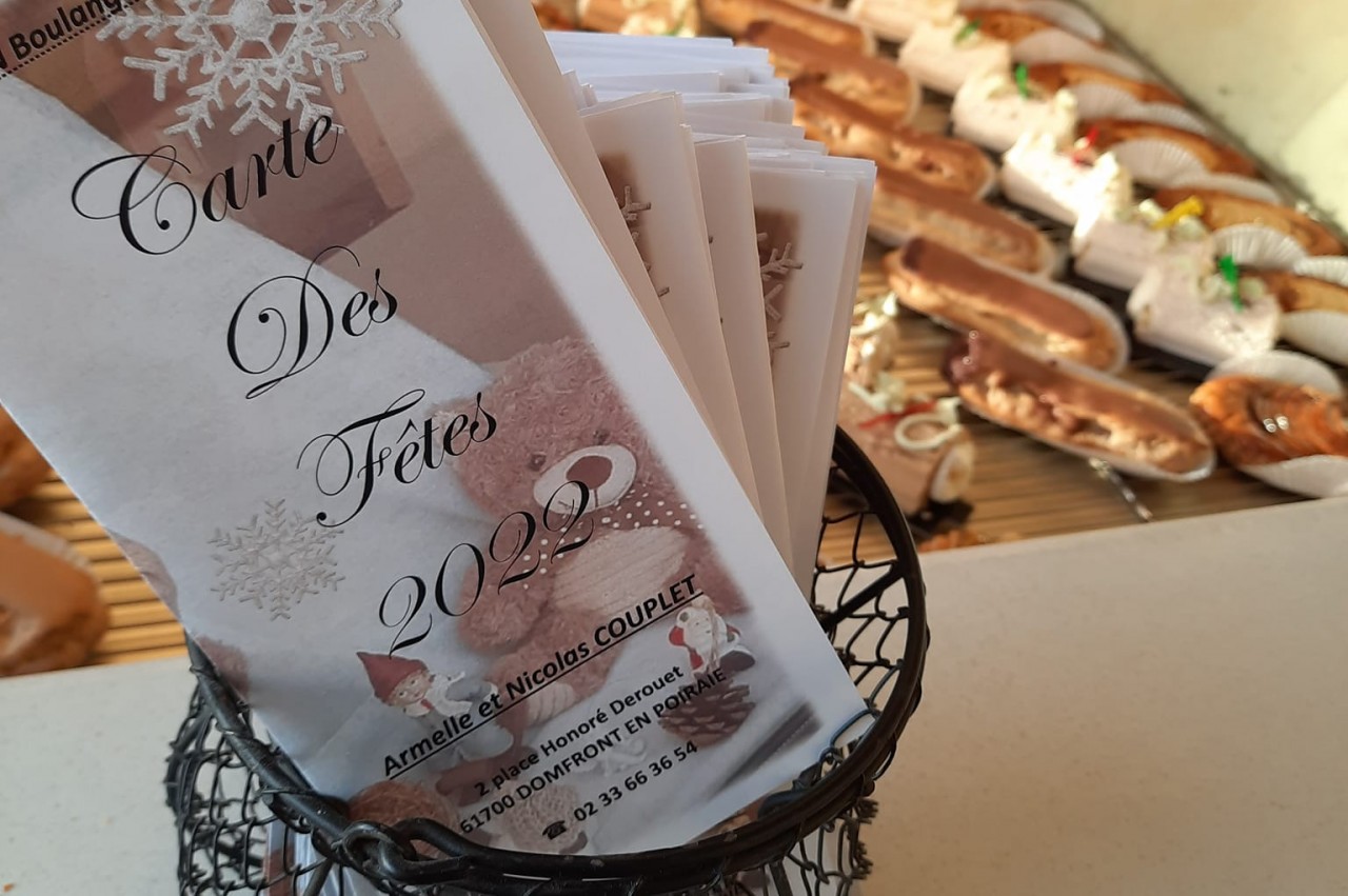 Boulangerie-pâtisserie de Saint-Front - Domfront En Poiraie : La carte des fêtes 2022
